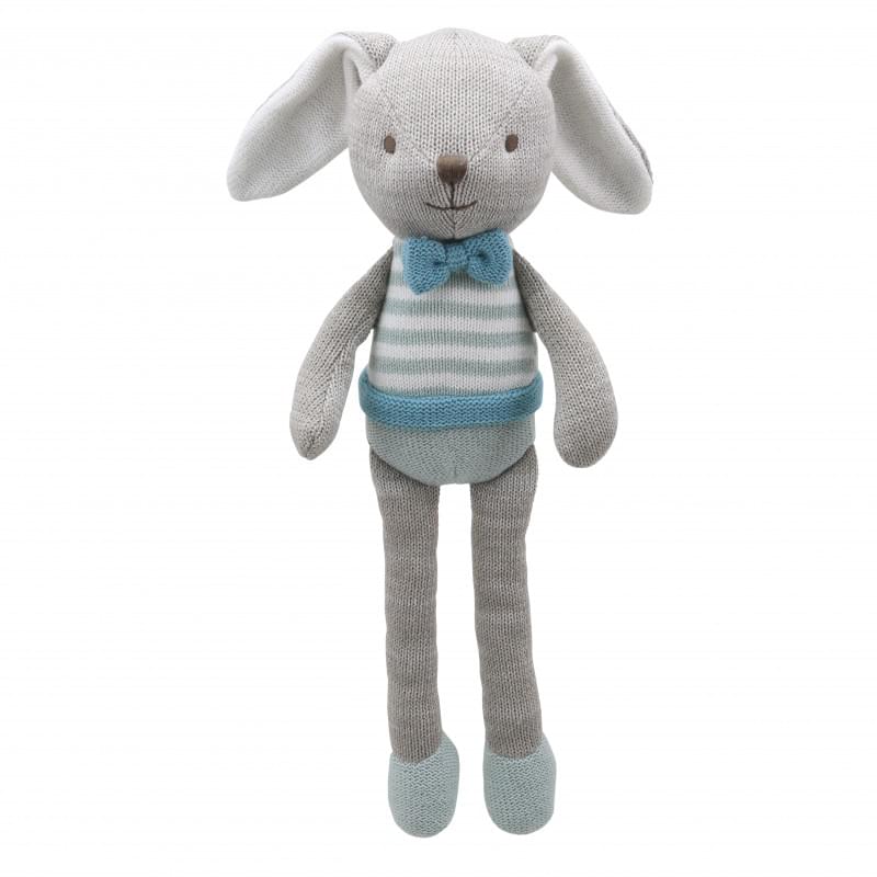 Wilberry knitted blue rabbit stitching 42 cm