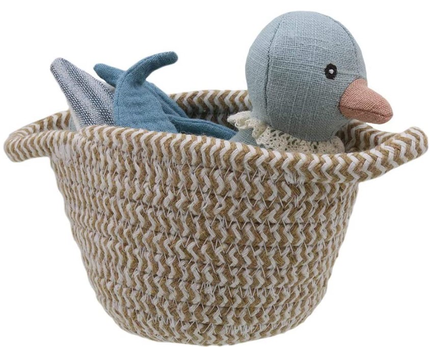 Wilberry Pets in Baskets Blue Duck Toy