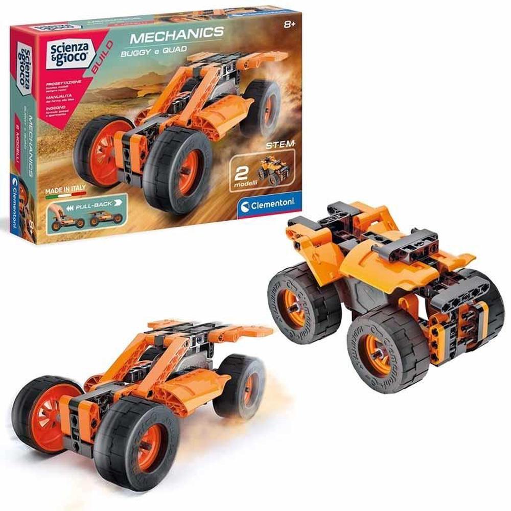 Clementoni - Quad Pull-Out Buggy Building Toy
