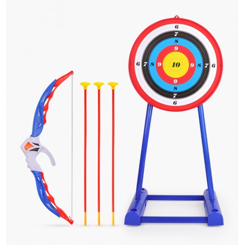 Bow and arrow shooting game with target