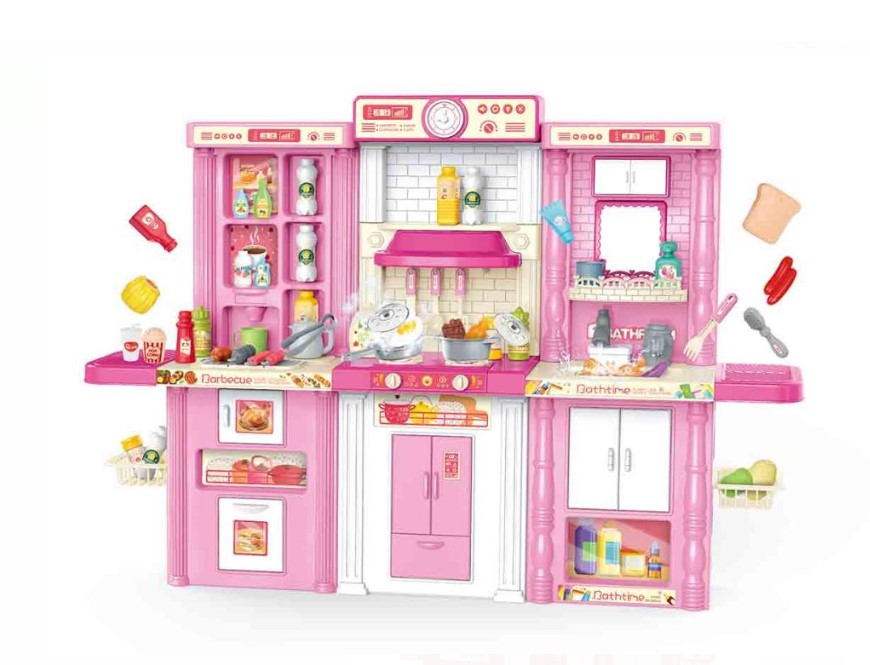 Play house kitchen grill set 3 in 1 - 142 pieces