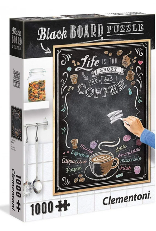 Clementoni coffee chalkboard puzzle 1000 pieces