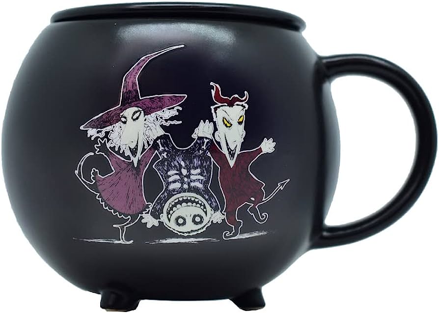 Disney cauldron mug with joker lid