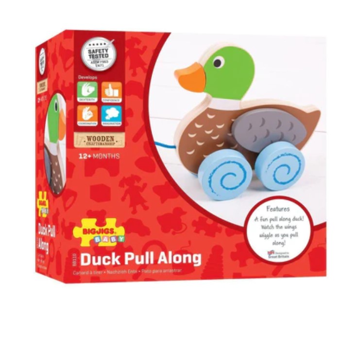 Wooden duck pull game