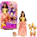 Disney Princess Belle doll with sparkly outfit, tea trolley
