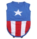 Captain America Single Jersey Dog T-Shirt