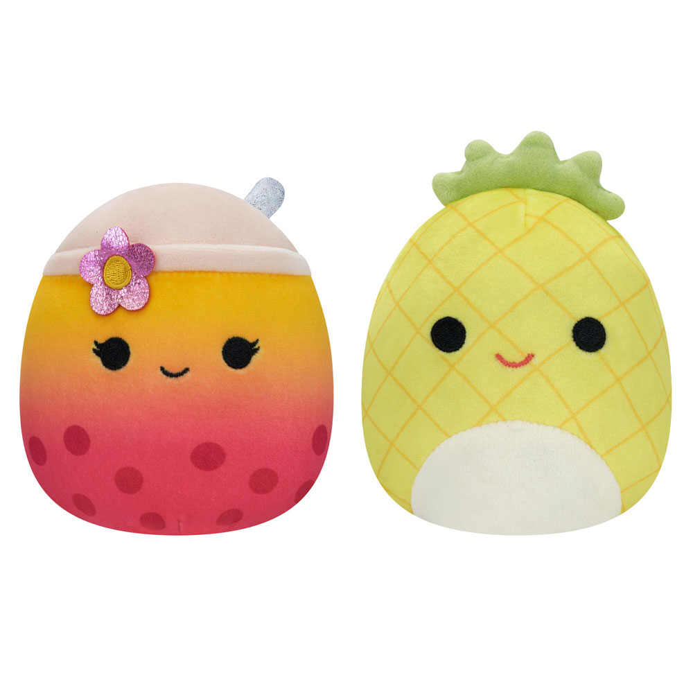 Squishmallows 2-in-1 Maui Pineapple and Bergette Bubble Tea