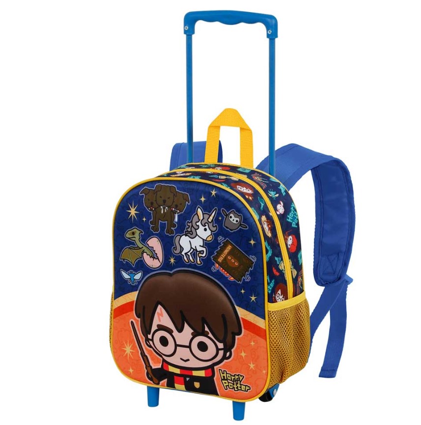 Harry Potter Crest Small 3D Backpack with Wheels, Orange