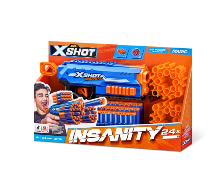 X-Shot Inhumanity Mad Toy Pistol 24 rounds