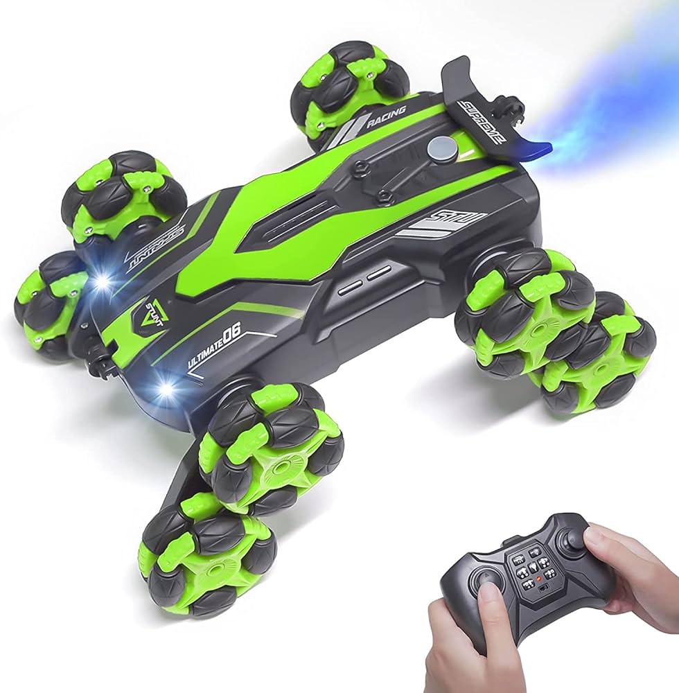 Crazon car with eight wheels with remote control - green
