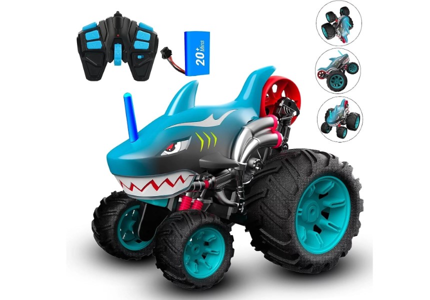 Crazon car with shark-themed control wheels