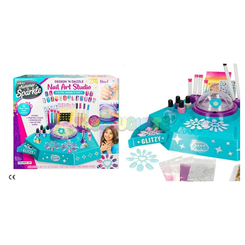 Shimmer and Sparkle Nail Polish and Decoration Set