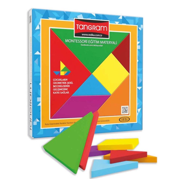 Tangram A set of colorful wooden shape templates