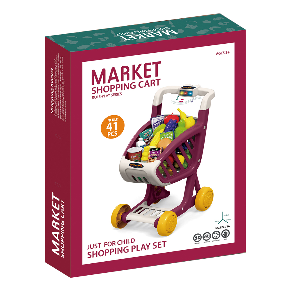 Market Musical Shopping Cart - 41 Pieces