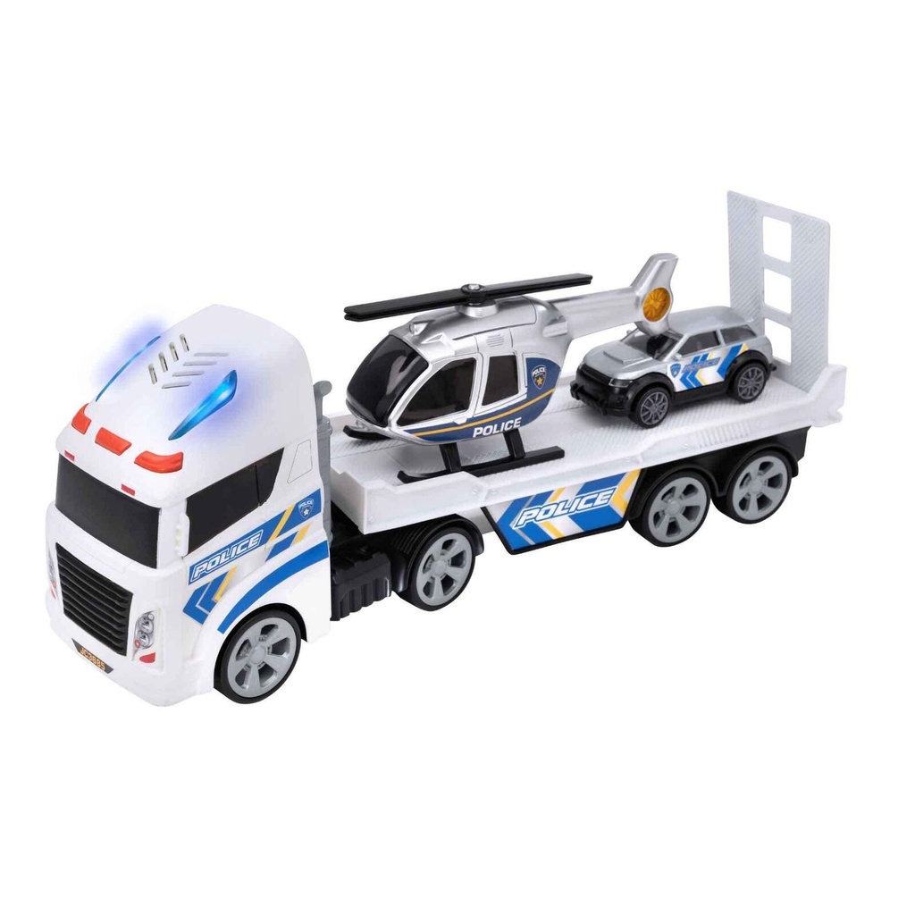 Teamsters mini police car carrier with car and plane