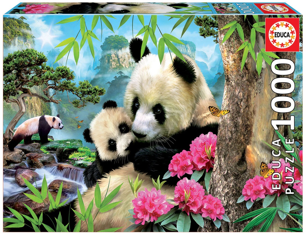 Panda construction and installation puzzle, 1000 pieces