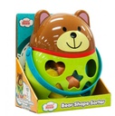Bear-shaped bucket for sorting colored shapes, 10 pieces