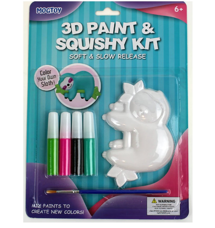 3D Painting and Sponge Set - Sloth