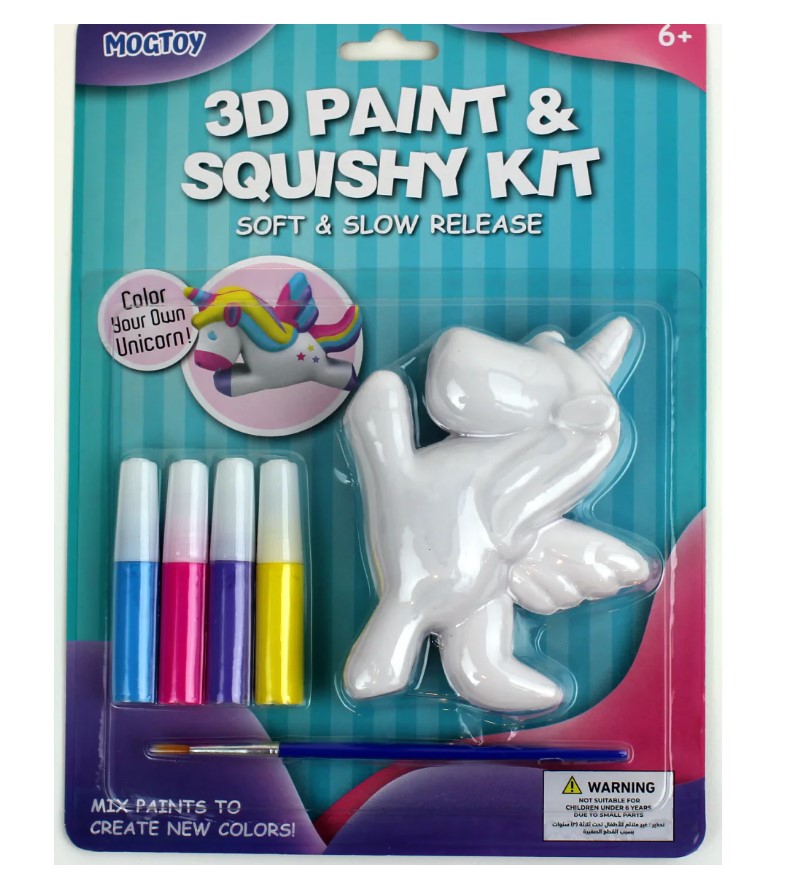   3D paint&amp;squishy kit-unicorn