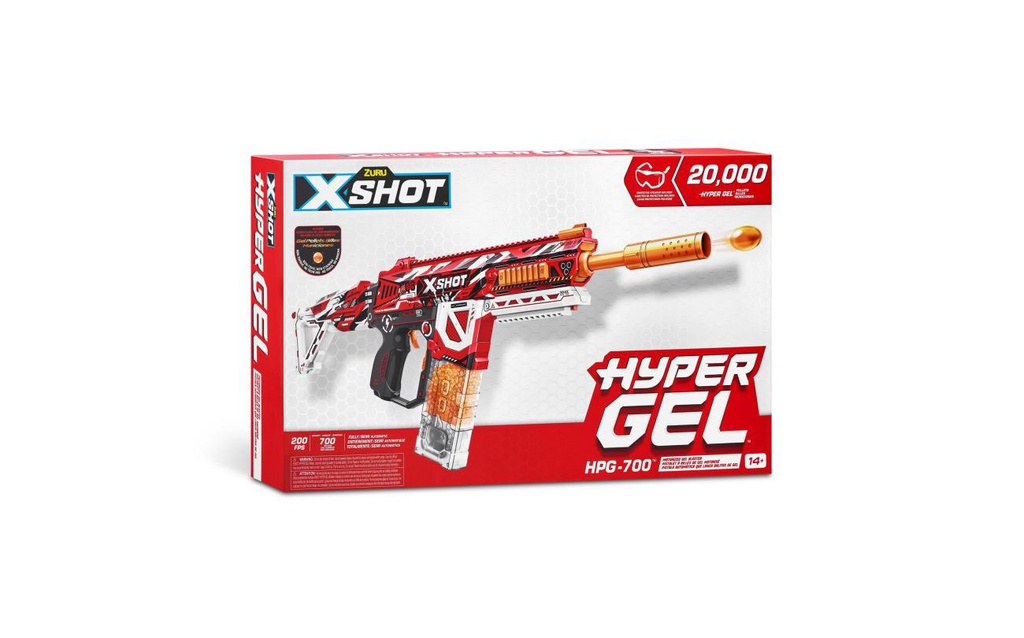 X-Shot Hyper Gel Gun with 20,000 Gel Balls - Large - Orange
