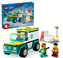 Lego emergency ambulance and snowboarder