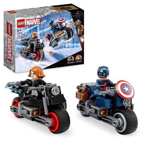 LEGO Motorcycle Set - Black Widow and Captain America
