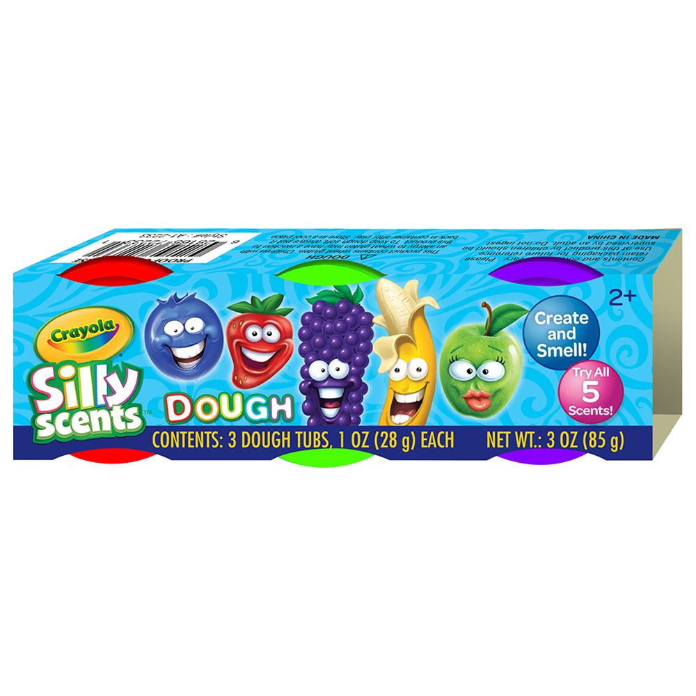Crayola Silly Scents 3x 1oz Scent Dough in sleeve