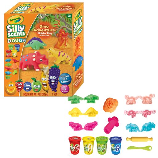 Crayola Silly Kit with Dough Tubs Makes Dinosaurs