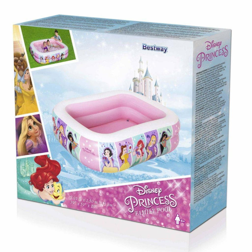 Disney Princess rectangular inflatable pool 201X150X51 cm