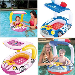 Car Swimming Boat with Cover- 98X66CM