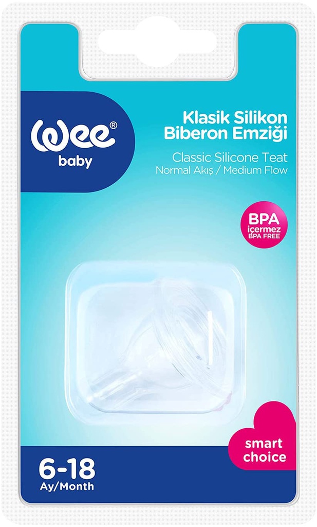 Round Silicone Nipple for Bottle -2- from Wee Baby