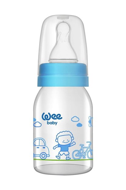 Wee Baby - Glass Bottle With Round Nipple - 125 ml