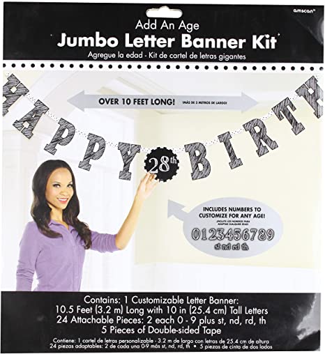 Amscan Large Letter Banner Birthday Party Banner