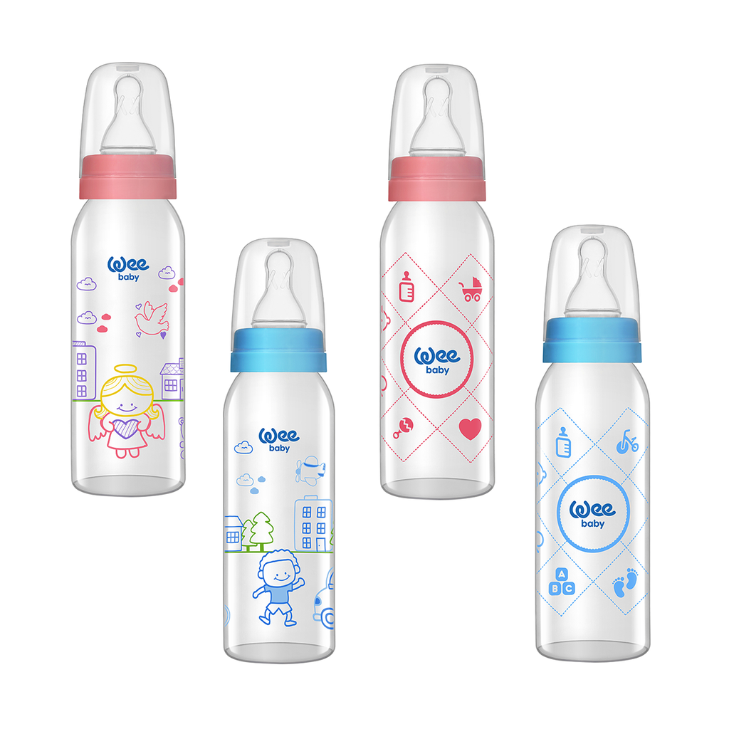 زجاجة الرضاعة الزجاجية من وي بيبي 250 مل - قطعة واحدة