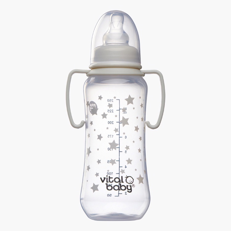 Vital Baby® NURTURE® perfectly simple feeding bottle with handles 240ml (1pk)