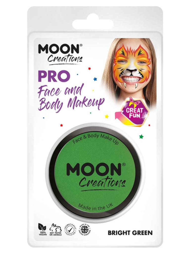 Pro Face Paint Cake Pots -  Bright Green ( Clamshell) 