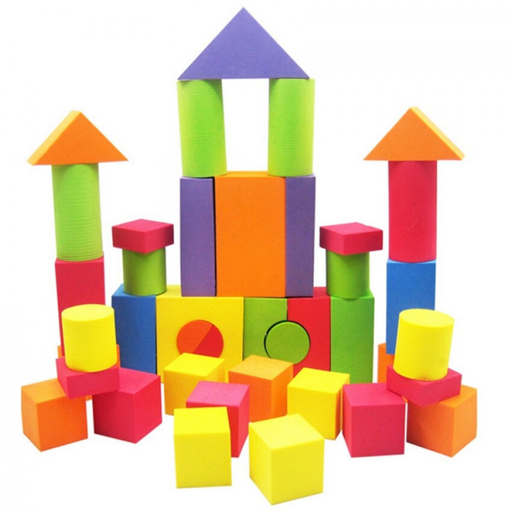 Colorful sponge blocks game for children 60 pieces