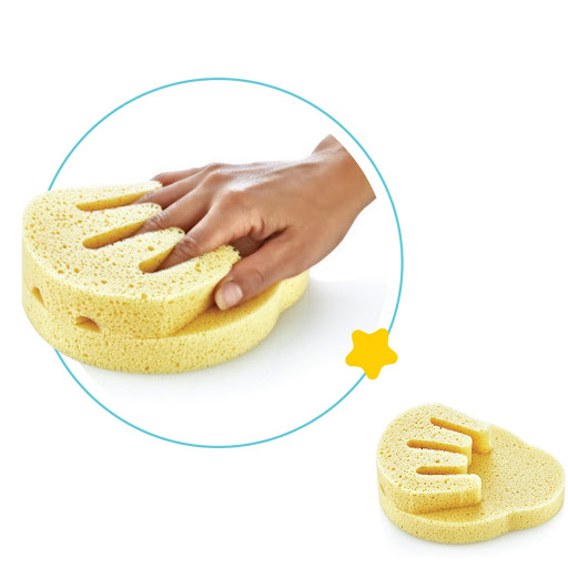 Hand shaped bath sponge