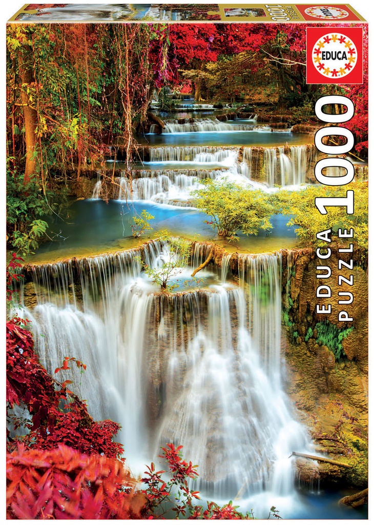 Educa puzzle installation waterfall in the forest - 1000 pieces