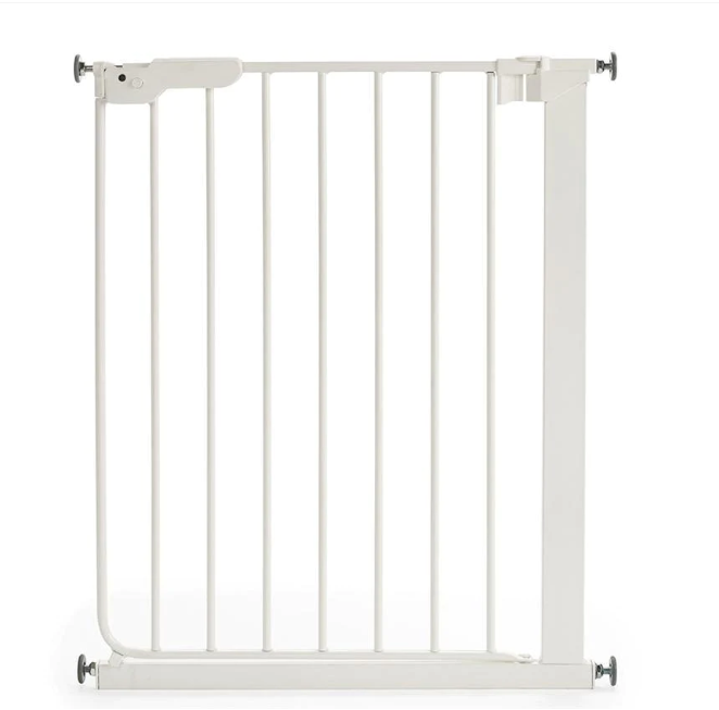 Hook open and stop baby safety gate with extension