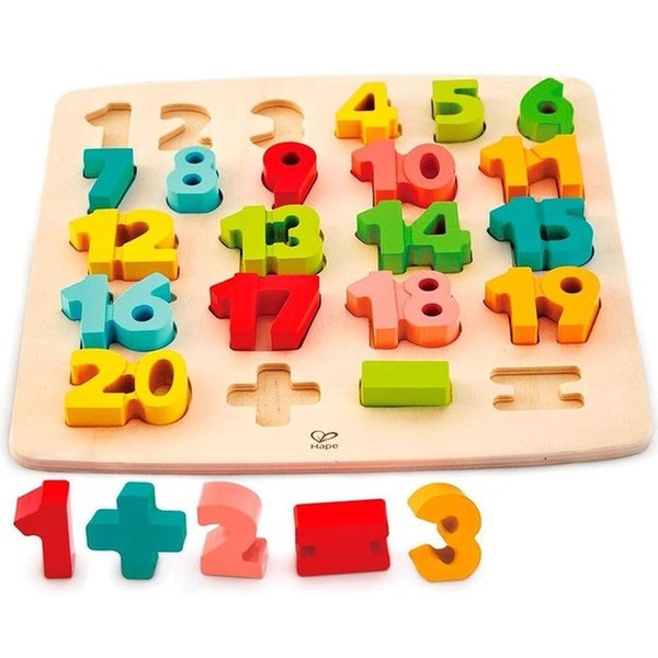 Heep Wooden Chunky Number Puzzle Game