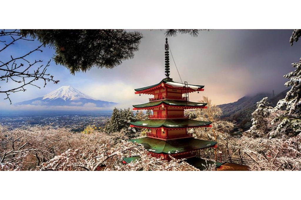 بزل تركيب صور  بانوراما 3000 قطعة لغز جبل فوجي في اليابان-اديوكا