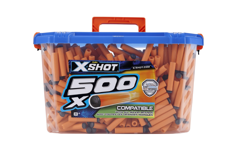 X-Shot Dart 500 Pieces Refill Set With Storage Box