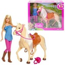 Barbie doll - blonde, riding horse