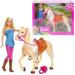 [FXH13] Barbie doll - blonde, riding horse