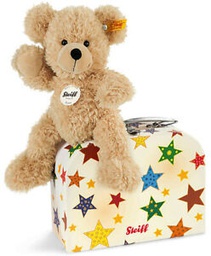 [111730] funn teddy bear in suitcase, beige