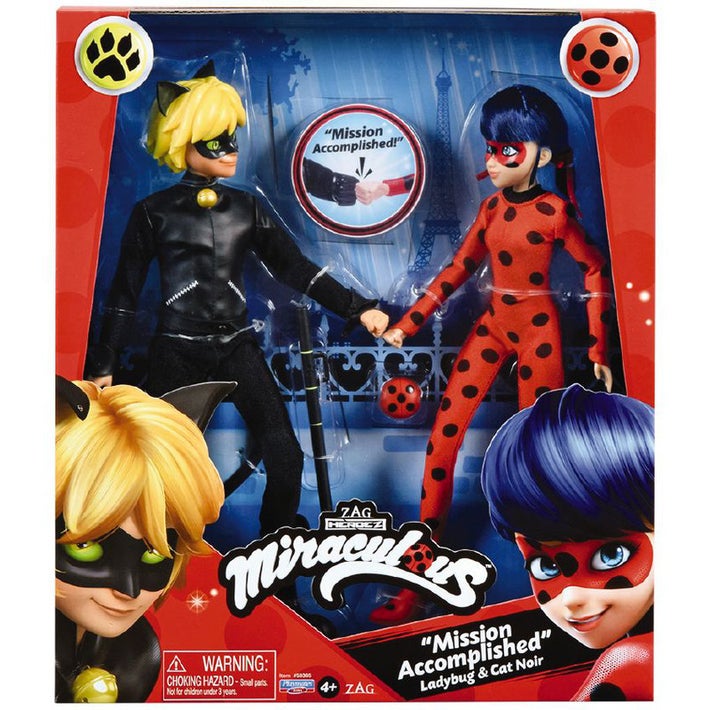 Miraculous Fashion Set Ladybug and Cat Noir Mission Doll