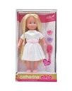 Catherine dolls in a white dress