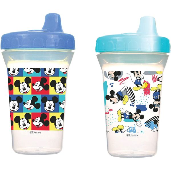 Disney - BPA Free Baby Sippy Cup, 12 Months+, 300ml, Pack of 2 - Mickey Mouse - Blue