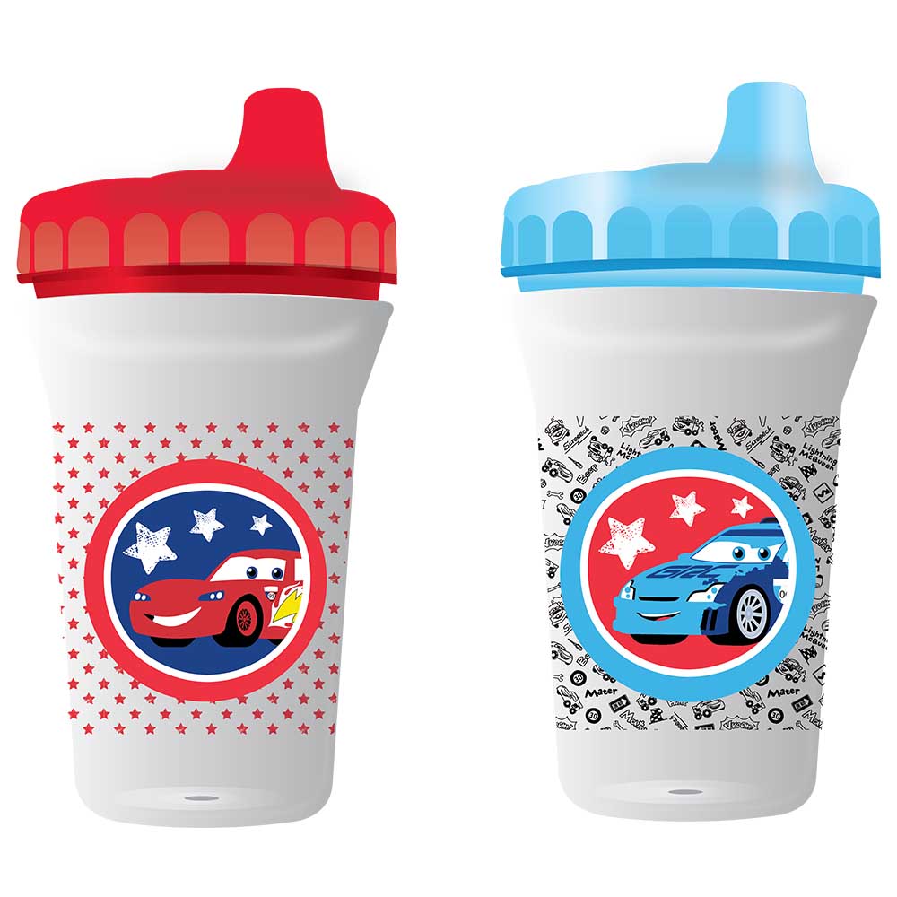 Disney - BPA Free Baby Sippy Cup, 12 Months+, 300ml, Pack of 2 - Cars - mix